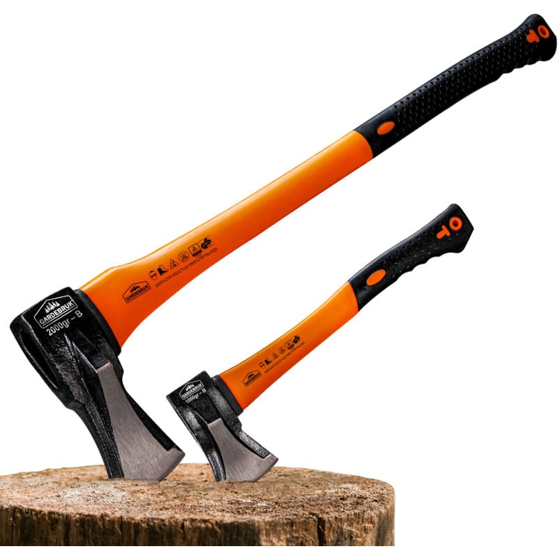 No Brand - Gardebruk® Axt Beil Set ergonomischer Handgriff Gummischutz Universal Spaltaxt Spaltbeil Spalthammer Holzspalter