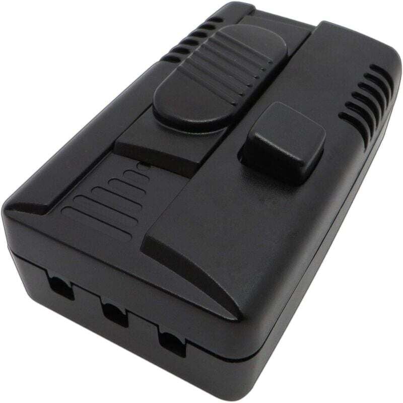 2er-LED-Fußdimmer (108x64x40mm), mit 2 Ausgängen: Dimmer und Schalter, stufenlos dimmbar, für verstellbare LED-Lampen, Zwischenkabel, leise LED