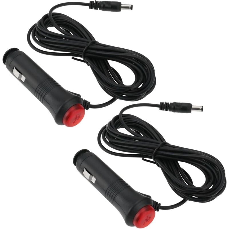 2er-Pack 12-V-Auto-Netzadapterkabel (3 m), kompatibel mit Cello-LED-Fernseher für Autos, Wohnmobile, LKWs, Boote, Schalter