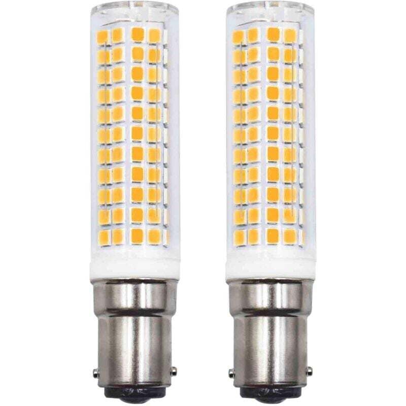 2er-Pack B15d LED-Lampen, Ersatz für 75W 90W 80W, Warmweiß 3000K, 220V 230V, 890lm, 7W, Wandleuchte für Wohnzimmer, Kronleuchter, Nähmaschine