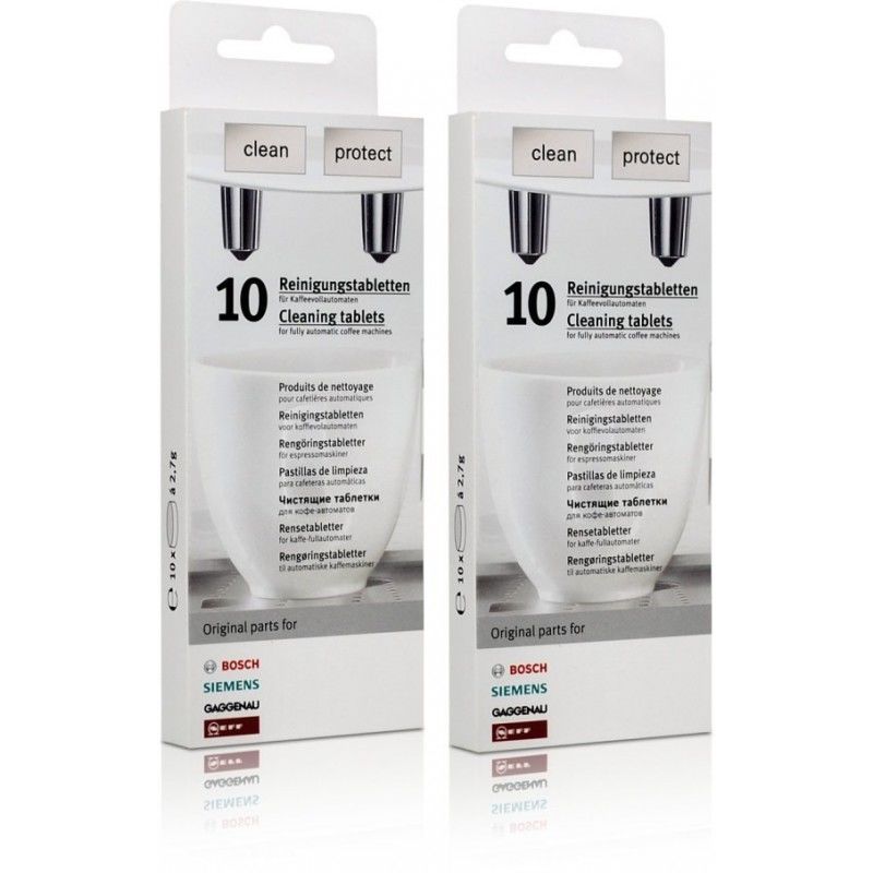 2er Pack Bosch Reinigungstabletten für Kaffeevollautomaten Thermokannen 2 x 10 Tabletten