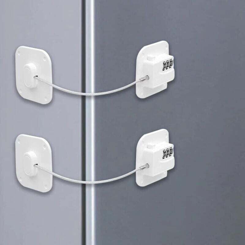 2er-Pack codiertes Kühlschrankschloss, Kindersicherung für den Kühlschrank, selbstklebendes Zahlenschloss für den Kühlschrank, Sicherheitsschloss für