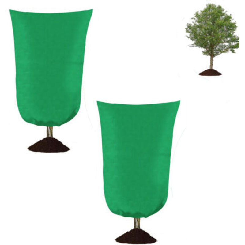 2er-Pack Frostschutzvlies für Pflanzen im Freien, Frostschutz, Frostschutzvlies für Pflanzen im Freien mit Reißverschluss und Kordelzug (180x120 cm)