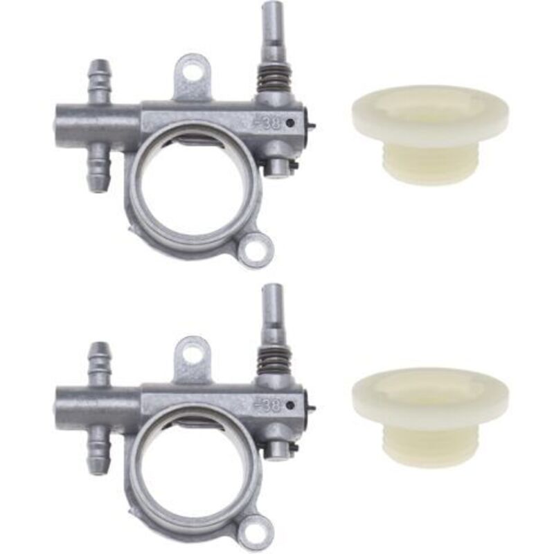 2er-Pack Kettensägen-Ölpumpe mit Schneckengetriebe, passend für 25CC/38CC 2500/3800 Kettensägen, Ersatzteile für Elektrowerkzeuge im Freien