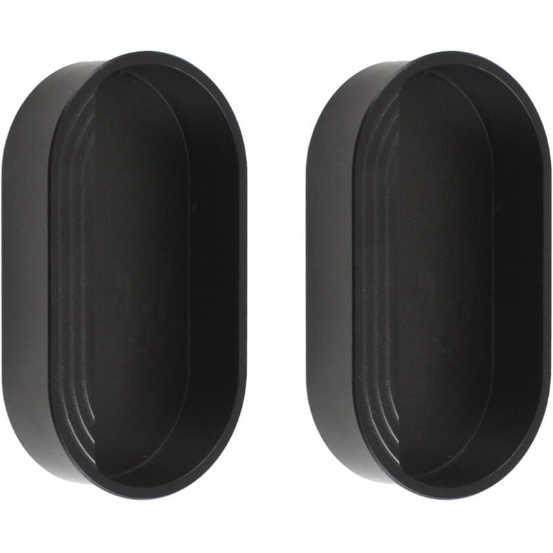 2er-Pack ovale versenkte Scheunentorgriffe – moderne, einfache Schiebetürgriffe für Türen, Schränke, Schubladen, Kleiderschränke und Kommoden