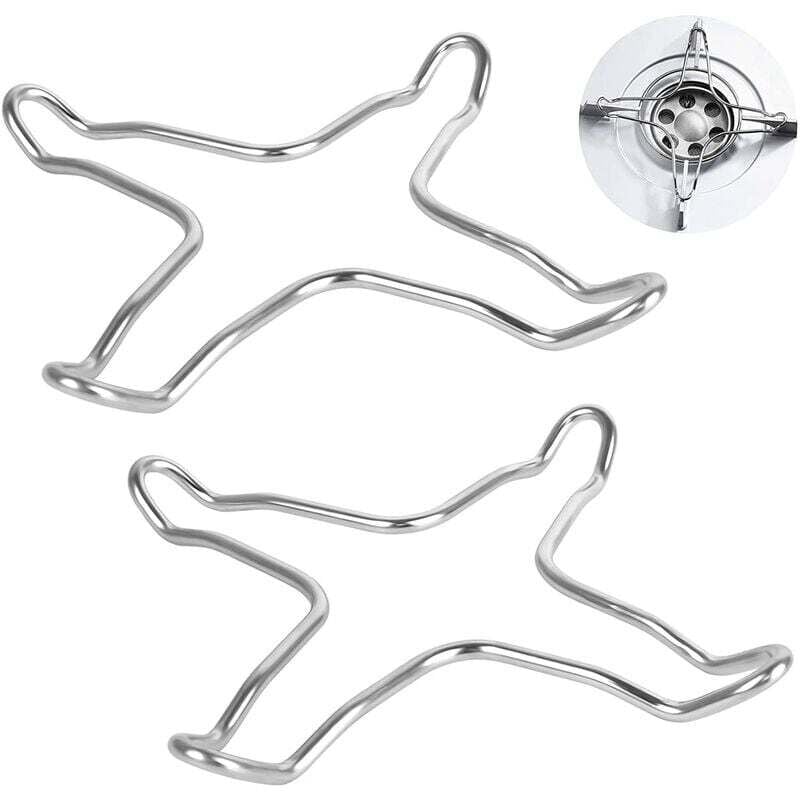 2er-Pack Reduzierstücke für Gasherde aus Edelstahl für Gasherd, Herd, Kochfeld, Untersetzer, Wok-Halter, Gastopf