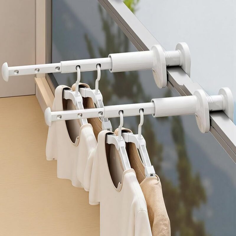 2er-Pack Reise-Wäscheständer, erweiterbarer Wäscheständer für drinnen und draußen, tragbarer Kleiderbügel über der Tür, Mini-Größe für Kreuzfahrten,