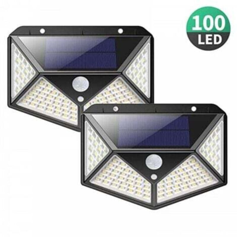 2er-Pack Solar-Außenleuchten, 270° Beleuchtungswinkel mit Bewegungsmelder, wasserdichte IP65 Solar-Wandleuchte, für Hinterhof, Gartenzaun, Terrasse,