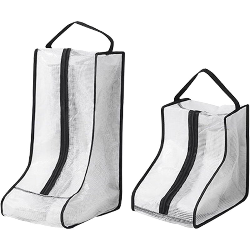 2er-Pack transparente Stiefel-Aufbewahrungstaschen für kurze und hohe Stiefel, transparente Stiefel-Schutztaschen für kurze und hohe Stiefel, für