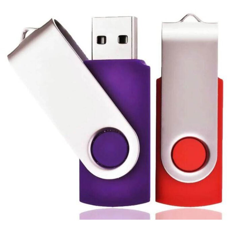 2er-Pack USB-Flash-Laufwerk 32 gb usb 2.0-Speicher Flash-Laufwerk Drehbarer USB-Stick mit Seilen Gutes Geschenk für Kinder, Eltern und Freunde (32G,