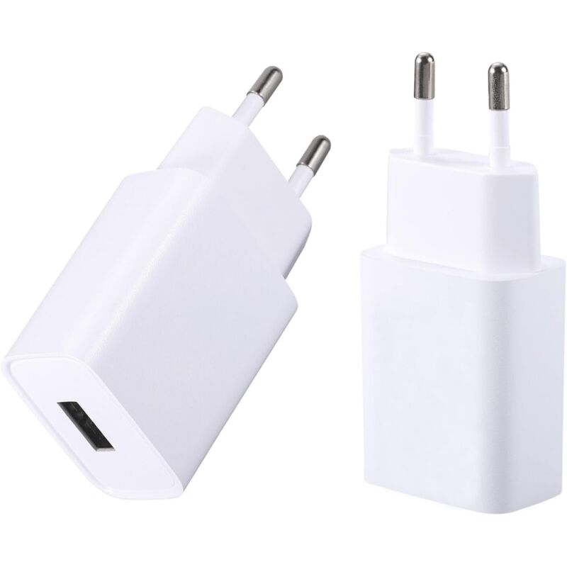 2er-Pack USB-Ladegerät 5V/1A USB-Steckeradapter für Handy, E-Book-Reader, Kopfhörer, Mobiltelefon, Smartwatch