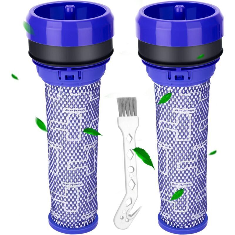 2er-Pack Vormotorfilter für Dyson Staubsauger DC37 DC33C DC39 DC28C DC53 92341301, waschbare Vormotorfilter für Dyson Staubsauger, 2 Filter und 1
