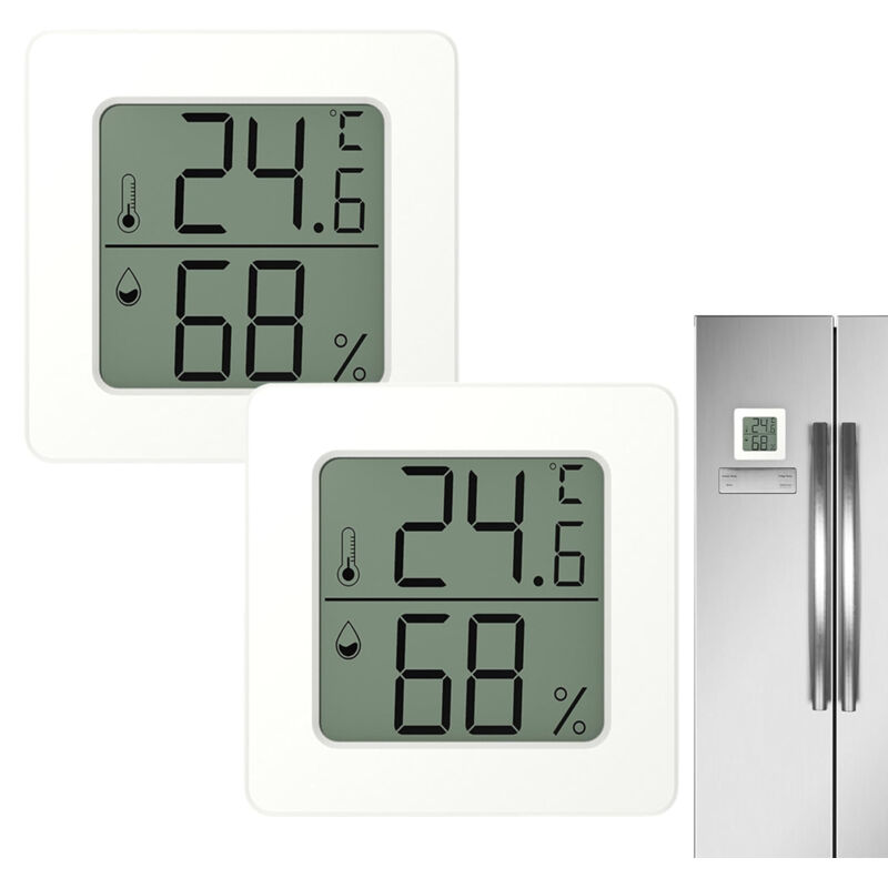 2er Set Digitales Hygrometer mit Thermometer – Temperatur & Luftfeuchtigkeit Anzeige, Multifunktion für Zuhause, Büro, Terrarium