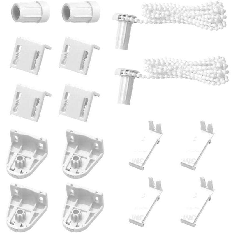 Dolaso - 2er Set Fensterrolloträger 17mm Ersatzteil Befestigungsset für Doppelrollo für Verdunkelungsrollo, Seitenrollo, Doppelrollo