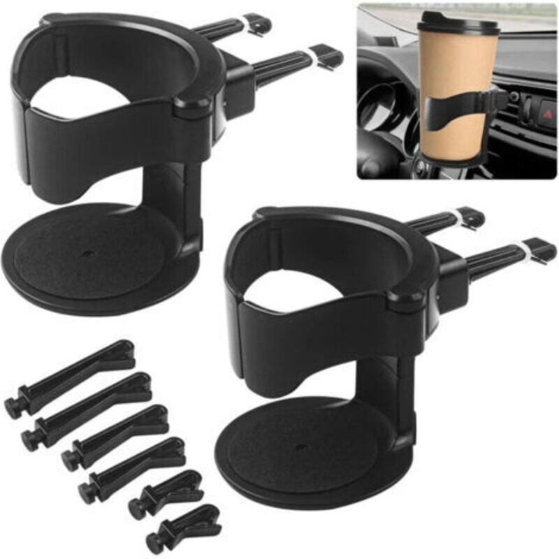 2er-Set Getränkehalter für Auto-Lüftungsgitter, universelle verstellbare Halterung für Lüftungsgitter, Getränkehalter für Getränke und Kaffee