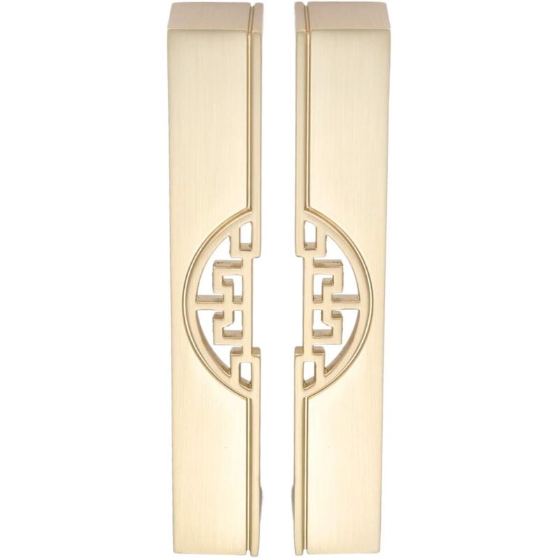 2er-Set goldene Möbelgriffe, 128 mm Mittenabstand, Vintage-Stil für Schlafzimmerschränke, Küchenschränke, Kleiderschränke, Kommoden
