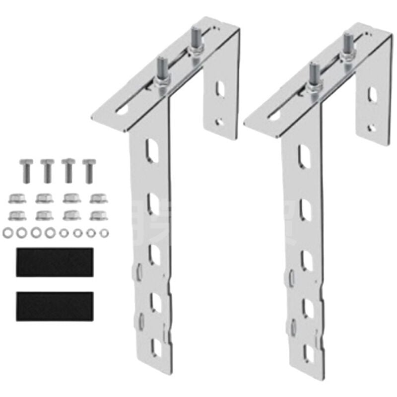 2er Set Haken für Balkonkraftwerk Halterung Solarpanel Balkonhaken für Solarpanele Halterungen für Rechteckgeländer Solarbefestigung