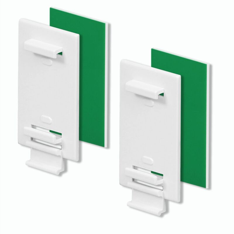 2er Set lange Klebehalterungen für Doppelrollo, Doppelrollo, ohne Bohren, zum Aufkleben, als Zubehör, Ersatzteil zur Befestigung am feststehenden