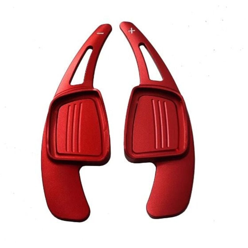 2er Set Lenkradwippen für Audi, Schaltpaddel rot, Audi A3 / S3 Facelift A5 S5 2017 A4 B9 Q7 2016-2017 TT TTS