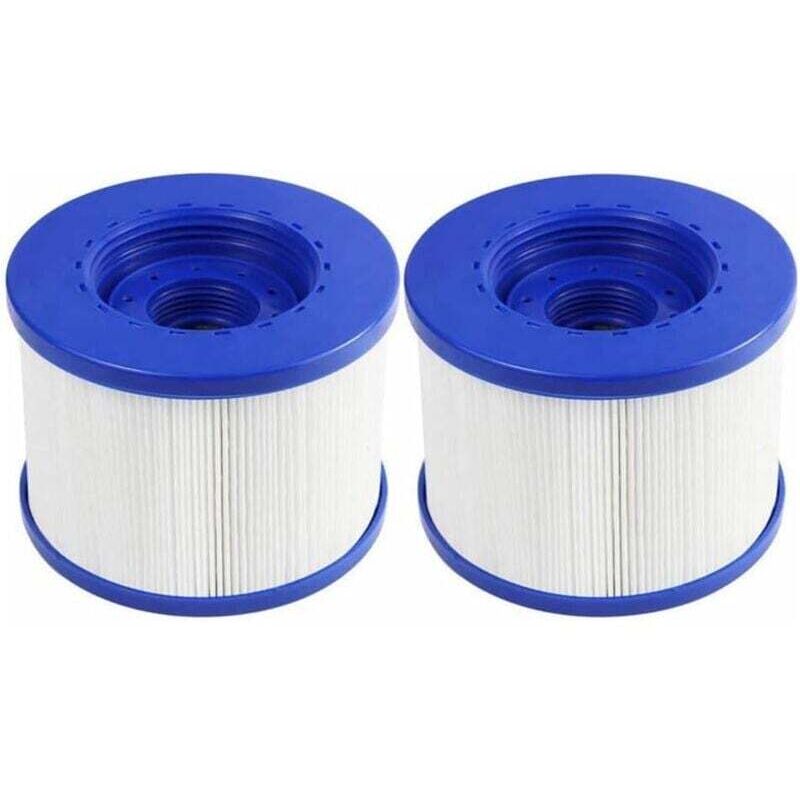2er Set Spa-Filterkartuschen zum Einschrauben, Einschraubfilter für aufblasbare Spas, 60 mm Gewinde, Ersatzfilterkartusche für Cosy Spa, Clever Spa