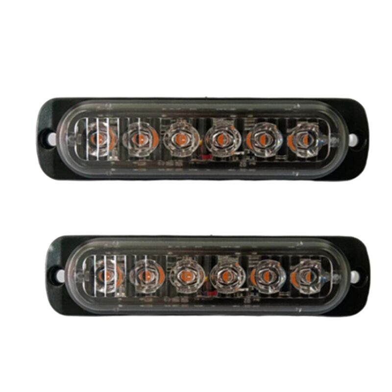 2Pcs led Strobe Warnlicht Kühlergrill Blinklichtbalken Lkw Auto Leuchtfeuer Lampe Verkehrs 12V 24V Gelb