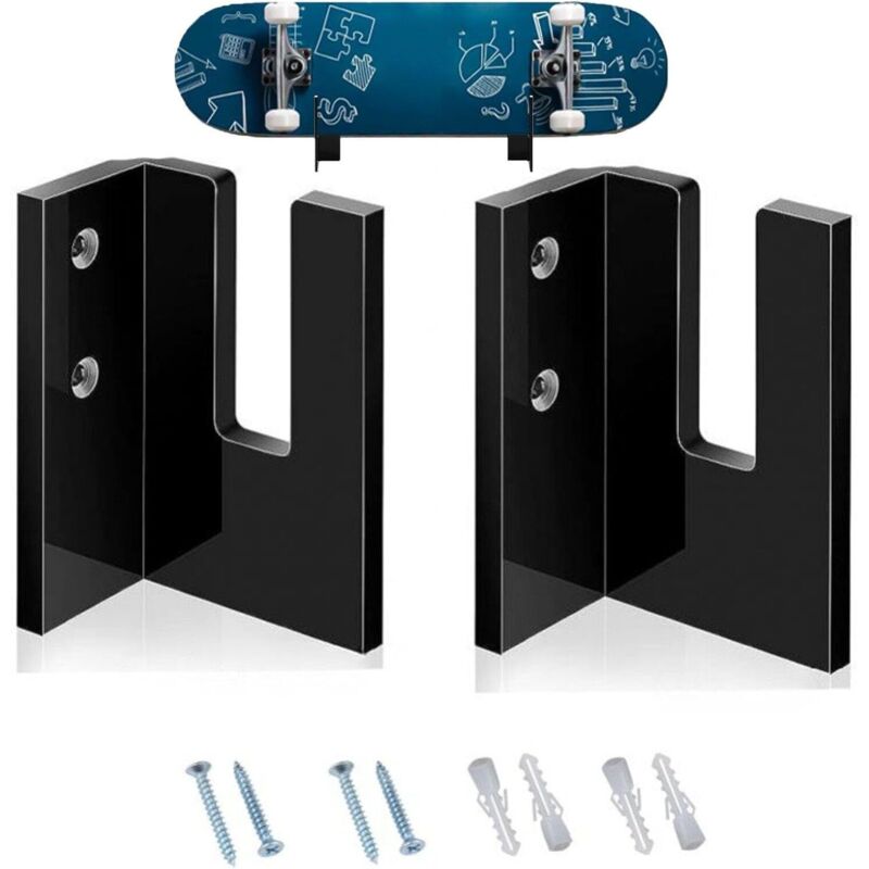 Shining House - 2Pcs Skateboard Wand Montieren Longboard Display Rack Skateboard Lagerung Racks für Ski Wasser Ski Elektrische Skateboard