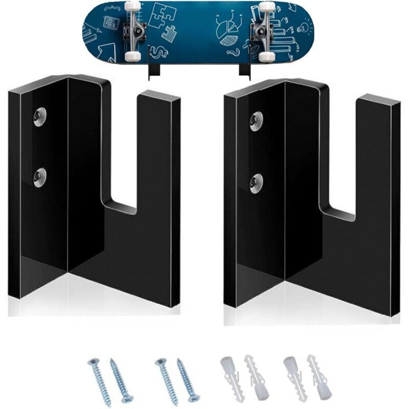 ZVD - 2Pcs Skateboard Wand Montieren Longboard Display Rack Skateboard Lagerung Racks für Ski Wasser Ski Elektrische Skateboard