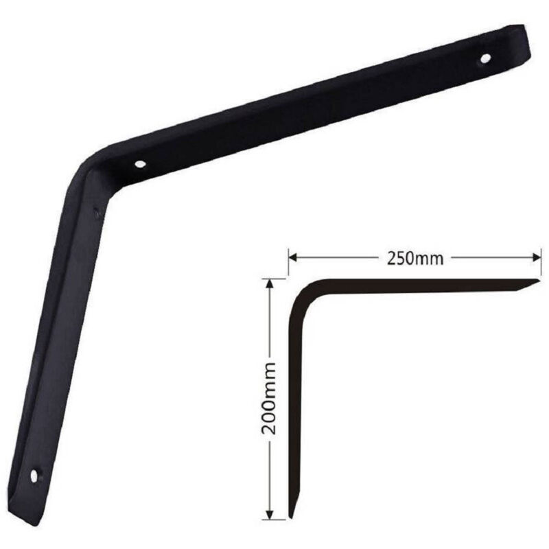 Trade Shop Traesio - Trade Shop - angolari staff 2PZ support regionen 250 x 200 x 30 mm nero -