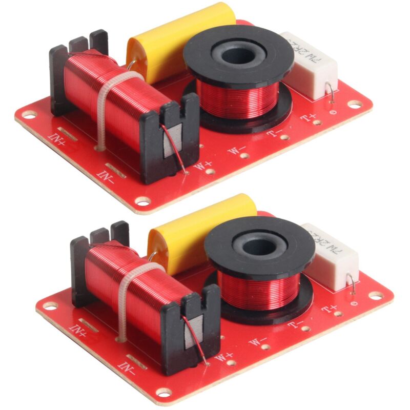 2X 130W Lautsprecher Frequenz Weiche 2 Wege Hoch Niedrig 8 Ohm Frequenz Teiler für 6 Lautsprecher