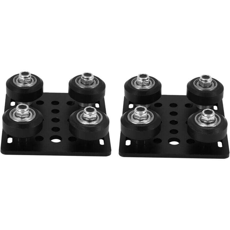 2x 3D-Druckerzubehör, europäischer Standard 2020, Aluminiumprofil-Riemenscheibe, V-Nut-Konstruktion, Portalplatte