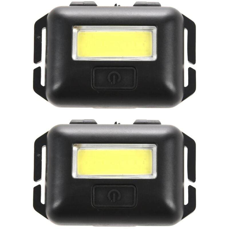 2X Cob LED Mini Scheinwerfer Lampe Scheinwerfer 3 Regen Stirn Lampe Lampe Kopf Außen Camping Angeln Schwarz