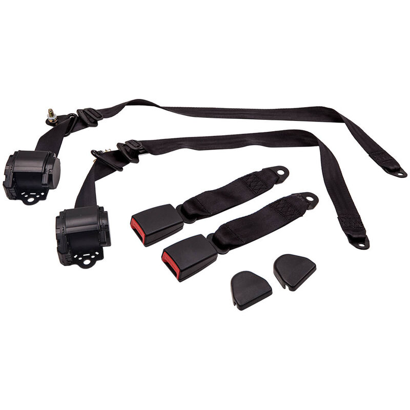 2x Dreipunktgurt Sicherheitsgurt für Jeep Wrangler cj yj 1982 - 1995 SchwarzAutomatik 3 - Punkt Sicherheitsgurt Gurtpeitsche 300mm for Jeep Wrangler