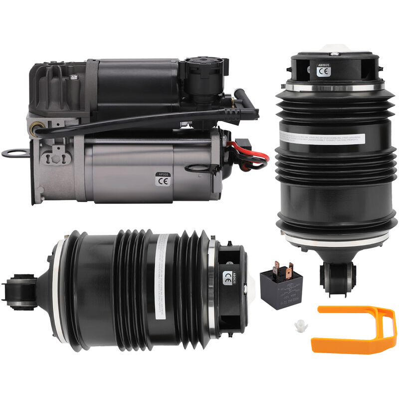 BFO - 2x Luftbalg Hinten 2Pins + Kompressor for Mercedes E-Klasse S211 A2113200925 2203200104 Federbalg Luftfederbalg Kompressor 8840103590 2113200304