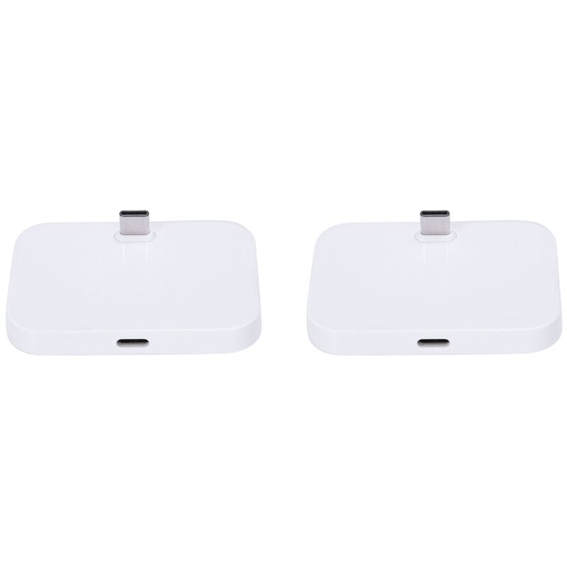 2X Handy Desktop Typ C Station Halter Handy USB-C Station Docking Station Silber