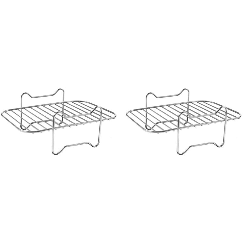 2X Heißluftfritteuse Gestell für Luftfritteusen mit Doppelkorb, Dehydrator Gestell für Foodi DZ201 DZ401 Heißluftfritteuse Zubehör