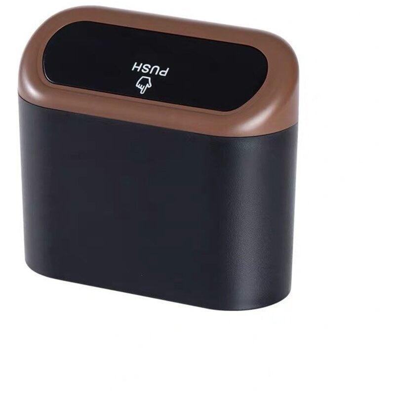 2x kleiner Auto-Mülleimer, Auto-Mülleimer mit Deckel, wasserdichter Auto-Mülleimer, tragbare hängende Auto-Aufbewahrungsbox, für das Autobüro