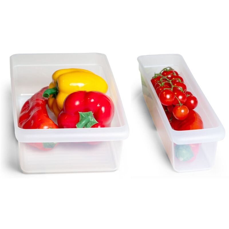 2x Novaliv Kühlschrank-Einsätze Kühlschrank Organizer