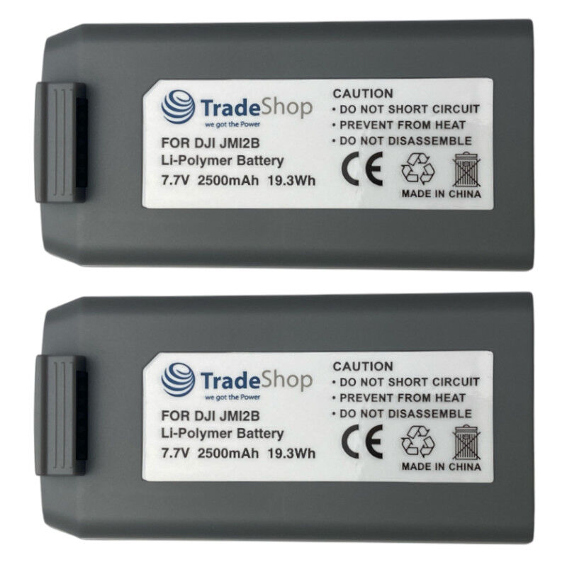 2x Trade-shop Li-Polymer Flugakku 7,7V 2500mAh kompatibel mit dji Mini 2 se, Mini 2, Mini se, Mavic Mini 2 ersetzt BWX161-2250-7.7, CP.MA.00000326.01