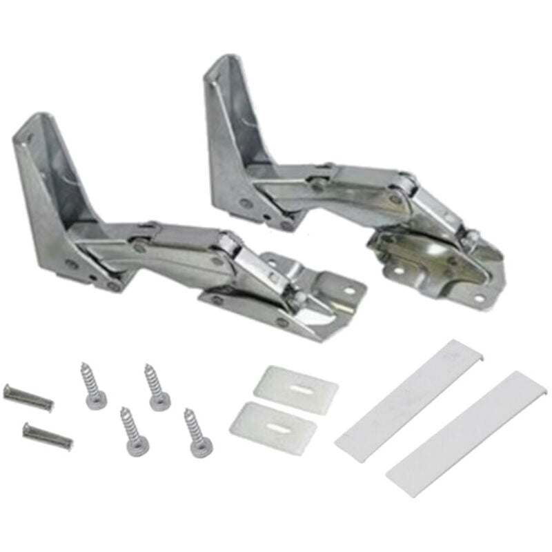 2x Trade-Shop Türscharnier oben unten für Kühlschränke inkl. Montage-Zubehör kompatibel mit Prima LPR 100/1, LPR 111, LPR 150, LPR 161, LPR 163