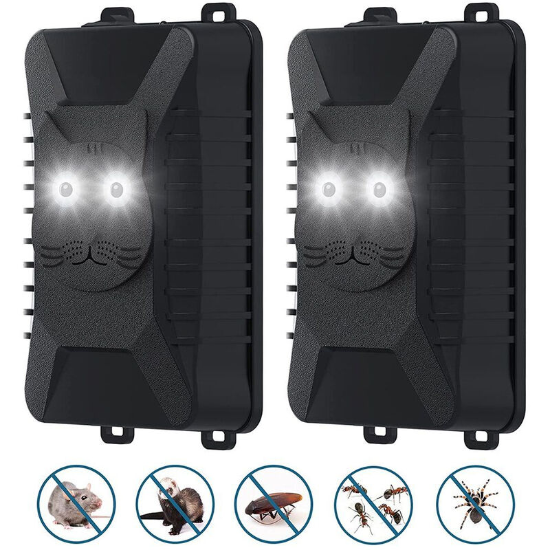 Xiiw - 2X Ultraschall-Tierabwehr Marder-Frei Marderschreck- für Dachboden, kfz, Haus, Auto, Garten, Garage, Carport, Dachboden - Marderabwehr