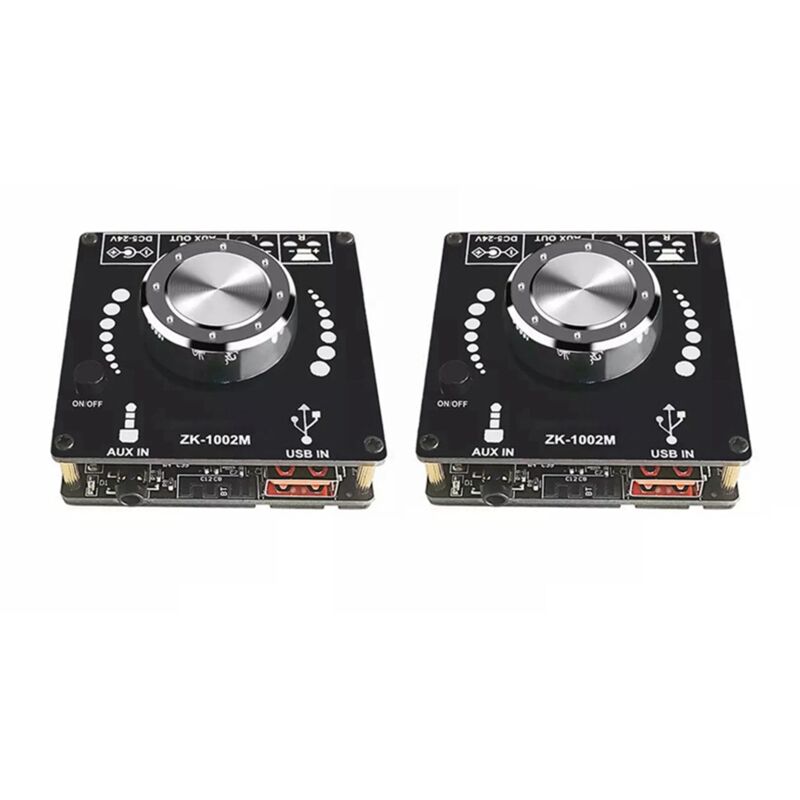2X ZK1002M Bluetooth 5.0 AUX USB Audio Eingang Ausgangs VerstäRker Audio VerstäRker 100Wx2