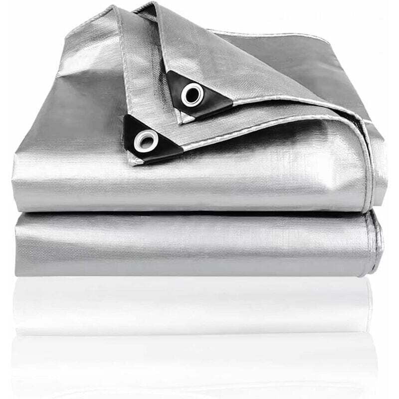 3-4 m Schutzplane, Plane, Plane mit Ösen, reißfeste Schutzplane, wasserdichte Plane, geeignet für Brennholz, Garten und Auto