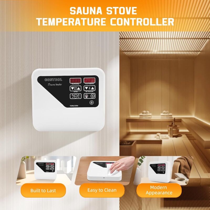 3-9KW Saunasteuergerät Saunasteuerung Externe Sauna Steuerung Controller Externe Digital Controller Anzeige für Saunas, Bäder, Spas, Fitnesszentren