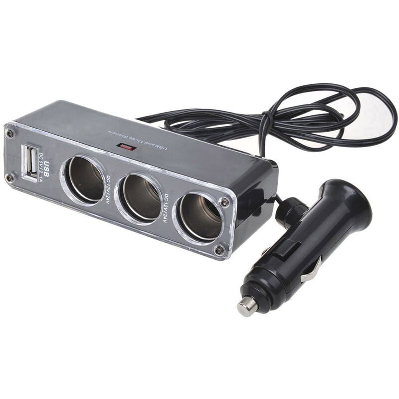 N.a. - iwh 019014 Zigarettenanzünder-Verteiler Anzahl Zigarettenkupplungen 3 x Schnittstellen: usb 1 x