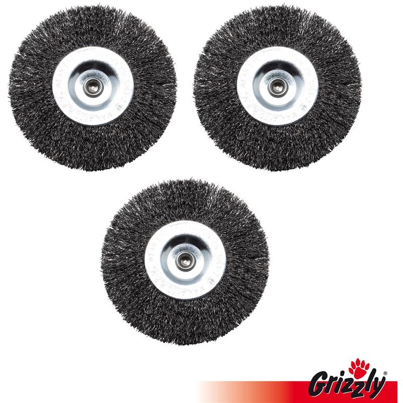 3 Fugenbürsten, Rundbürsten aus Metall, für Grizzly Tools Universalbürste erb 550-1H Grizzly Tools erb 550-2S Grizzly Tools erb 550-3U