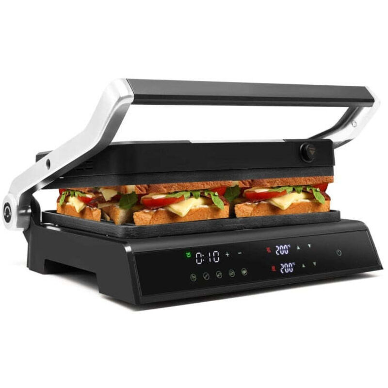 Northix - 3 in 1 1800w panini pressgrill mit antihaftbeschichteten platten elektrogrill 88305