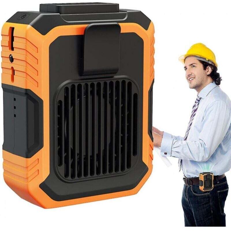 3-in-1-Akku-Ventilator für die Taille mit 3 Geschwindigkeitsstufen, Unterwäsche-Ventilator mit externem Akku, sturzsicherer Mini-Ventilator