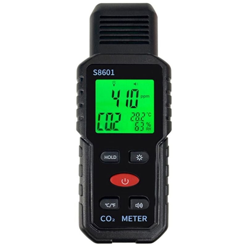 3-In-1-CO2-MessgeräT, LuftqualitäTsmonitor, Handlich, 5000 Ppm CO2-Monitor, Messung Von Kohlendioxid ℃/℉-Detektor S8601