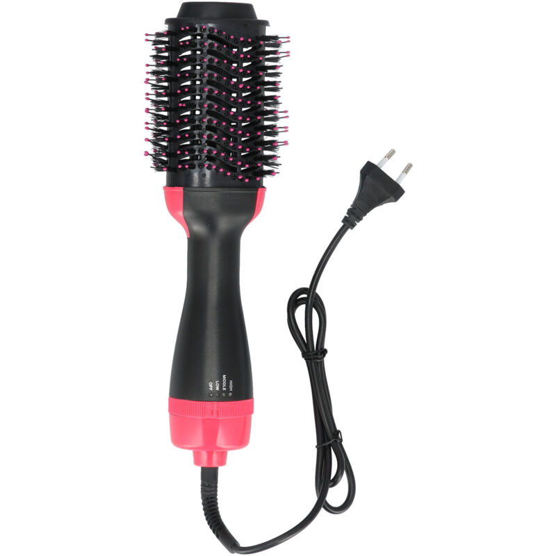 3-in-1-Haartrocknerbürste mit Negativ-Ionen-Technologie und 3 Geschwindigkeitsstufen zum Glätten und Locken, EU-Stecker 220 V