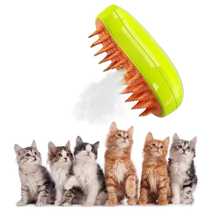 3-in-1-Katzen-Dampfbürste, 3-in-1-Katzen-Dampf-Massagekamm, Katzen-Dampfbürste, Katzen-Dampfbürste, Katzen-Dampfbürste, für Massage, Entwirren von